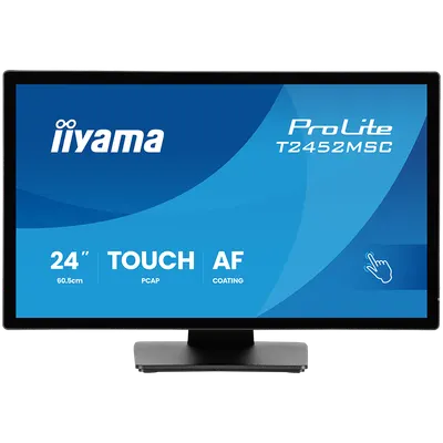 IIYAMA Monitor LED T2452MSC-B2 24" DeepContrast PCAP+ 10pt touchscreen 1920x1080 120Hz 400cd 5ms HDMI DP landscape, face-up tilt