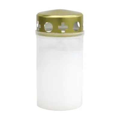 Candela din Plastic cu Capac, Alba