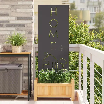 vidaXL Ecran de intimitate pentru grădină Traforaj Negru 50 x 140 cm