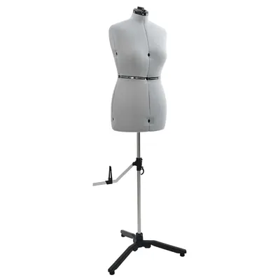 vidaXL Formă Rochie Ajustabilă pentru Femei Gri m Catifea