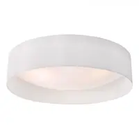 Lampa tavan Nysa 3 Light Flush White Faux Silk 60cm