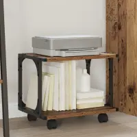 vidaXL Suport pentru imprimantă Lemn vechi 41 x 28 x 33,5 cm