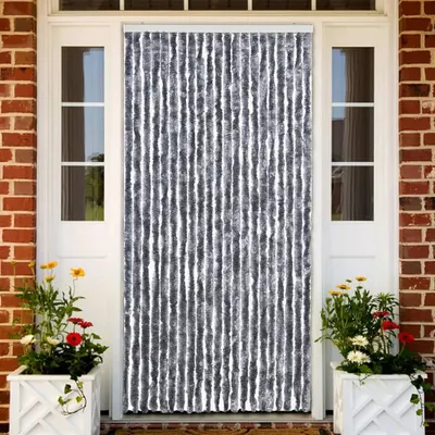 Gossi perdea pentru insecte, argintiu, 90x220 cm, chenille