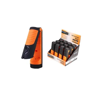 Lanterna universala 3 in 1, 6000K, alimentare baterii, IPX2, portocaliu/negru