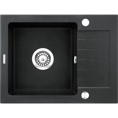 Chiuveta bucatarie compozit cu picurator grafit metalic 58 cm Deante Zorba