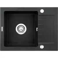 Chiuveta bucatarie compozit cu picurator grafit metalic 58 cm Deante Zorba