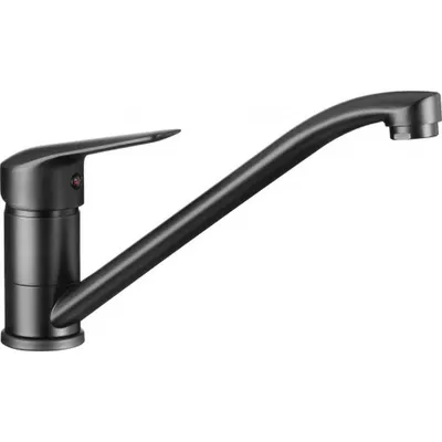 Baterie chiuveta bucatarie, culoare negru mat cu pipa pivotanta, Deante Boro 60M