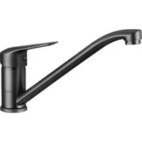 Baterie chiuveta bucatarie, culoare negru mat cu pipa pivotanta, Deante Boro 60M