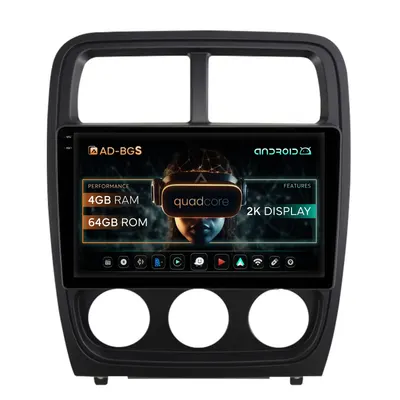 Navigatie 2K Dodge Caliber (2010-2012), Android, S-Quadcore 4GB RAM + 64GB ROM, 9.5 Inch - AD-BGS90042K+AD-BGRKIT295V2
