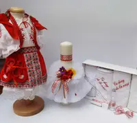Set Botez Traditional Marina 8 - 3 piese Botez Traditional : costumas, lumanare si trusou