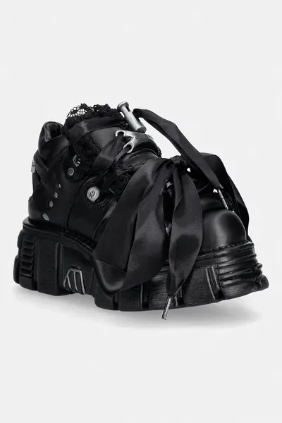 New Rock CRUST NEGRO, TOWER încălțăminte pentru femei din piele