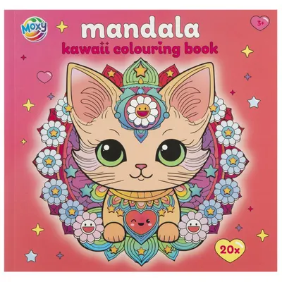 Carte de colorat, Grafix, Mandala Kawaii, 20 pagini