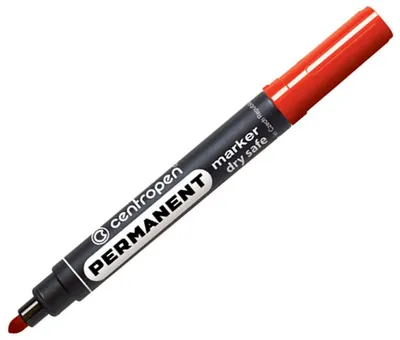 Marker permanent Centropen - 2.5 mm, roşu