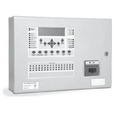 Centrala de incendiu cu 4 bucle Kentec ENH63164 14* cu 16 LED-uri de zona, montaj ingropat