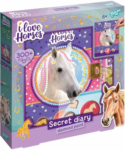 Trusă creativă Totum - Decorează-ți propriul jurnal secret I Love Horses