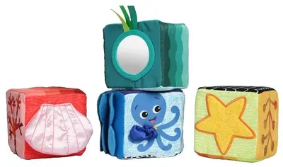 Cuburi moi pentru bebeluși Baby Einstein - Explore & Discover, 4 buc