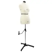 vidaXL Formă Rochie Ajustabilă pentru Femei Crem m Catifea