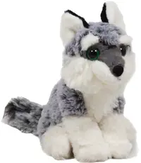 Jucărie de pluș Amek Toys - Wolf, gri melange, 18 cm