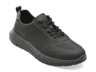 Pantofi sport EPICA negri, 250505, din piele naturala