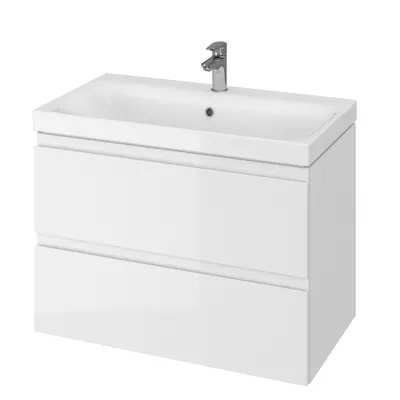 Masca chiuveta baie Cersanit set 975 Moduo 80 cm alb (baza+lavoar) S801-221