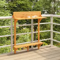 Gossi masa de bar pentru balcon, 90x37x122,5 cm, lemn masiv de acacia