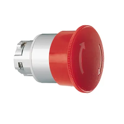 Cap Buton Ciuperca , Ø22mm 8lm Metal Series, Latch, Turn To Release, Ø40mm. For Normal Stopping. Red