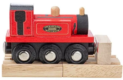 Jucarie din lemn pentru copii Bigjigs - Locomotiva cu aburi