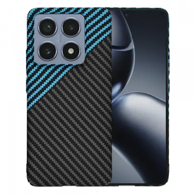 Husa pentru Xiaomi 14T Pro, Techsuit, Carbonite FiberShell, Neagra Bleu