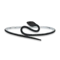 Bratara sarpe din aur alb-negru cu diamante negre de 3.22ct si rubine de 0.03ct
