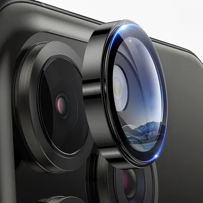 Folie de protectie Camera Spate Lito S+ pentru Apple iPhone 16 Pro Max / 16 Pro, Sticla Securizata, Neagra