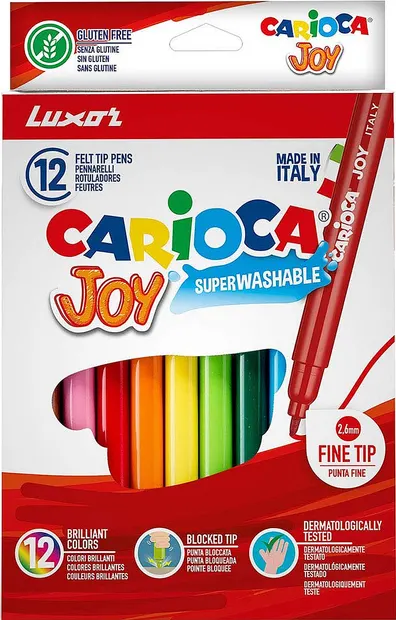 Set carioci superlavabile Carioca Joy - 12 culori