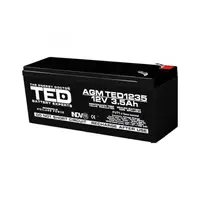 Acumulator 12V 3.5Ah F1, AGM VRLA, TED Electric TED003133