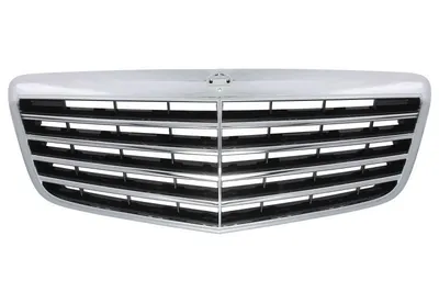 Grila radiator potrivit MERCEDES E T-MODEL (S211), E (W211) 1.8-6.2 2002-2009 pana in 2009 - (AVANTGARDE, complet, crom/negru)