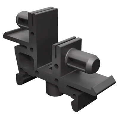 BB4 black, DIN rail adapter for 35mm2 Bara de alama
