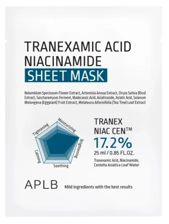 APLB Mască de folie iluminatoare Tranexamic Acid Niacinamide, 25 ml