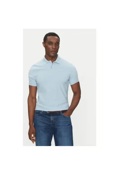 Tricou Polo barbati MML0358BL32 - Bumbac - Albastru deschis - Albastru deschis