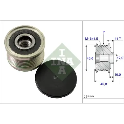 Sistem roata libera, generator INA 535 0080 10
