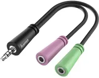 Splitter Hama - 3.5 mm/2x 3.5 mm, negru