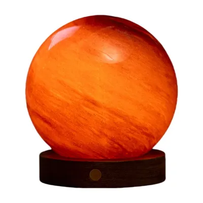 Decorațiune luminoasă maro închis cu USB ø 12 cm Sand Storm – Gingko