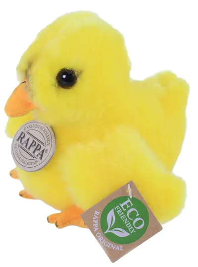 Jucărie de plus Rappa Eco Friends - Pui, 14 cm, galben