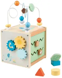 Cub didactic din lemn Lelin - Pădure magică