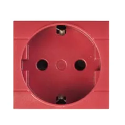 Prizangerman Shuttered 2p+e 16a Red Shuttered