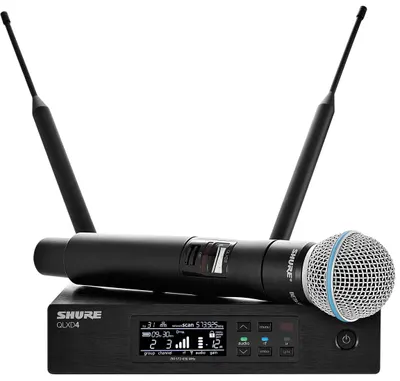Sistem de microfon wireless Shure - QLXD24E/B58-G51, negru