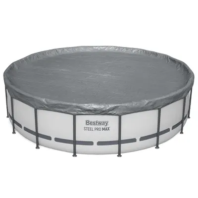 Bestway Husă pentru piscină Ø4,88 m Rotund Poliester Gri
