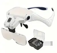 Ochelari cu 5 LUPE 2 LED 9892B2 Incarcare USB 1.5 - 3.5x