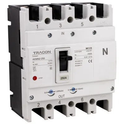 intreruptor compact 4P,250A,Ir=(0,8-1,0)In,400/415V, 50/60Hz, Icu=36kA, Ics=25kA