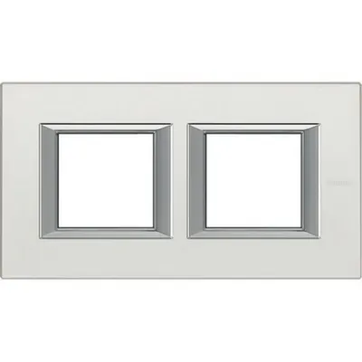 Rama dreptunghiulara Axolute aluminiu anodizat 2+2 module orizontal - Argintiu