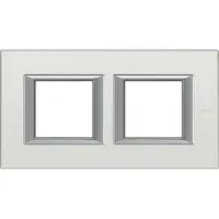 Rama dreptunghiulara Axolute aluminiu anodizat 2+2 module orizontal - Argintiu
