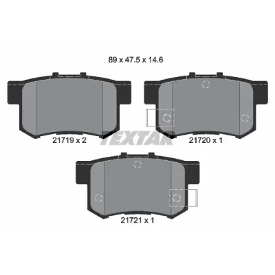 Set placute frana, frana disc TEXTAR 2171901