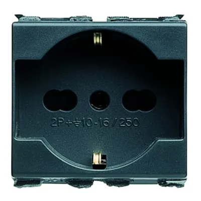 ITALIAN/Priza schuko 250V ac - 2P+E 16A DUAL AMPERAGE - P40 - 1 modul - PLAYBUS